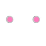 گوشواره نقره Dot صورتی کم رنگ